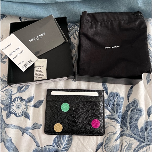 Saint Laurent
YSL Monogram Polka-Dot Flat Card Case - Picture 1 of 11